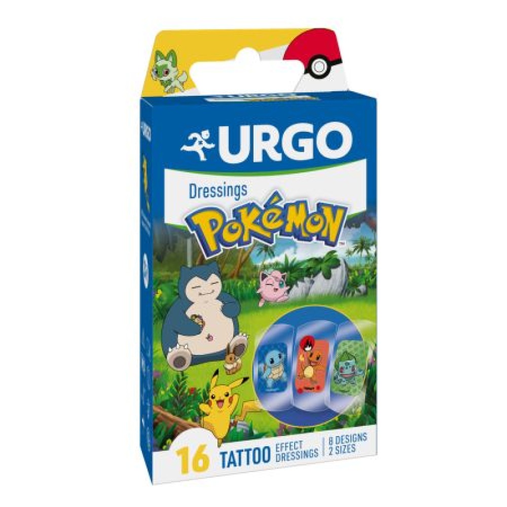 Plasturi Copii Pokemon Tattoo, 16 bucati, Urgo