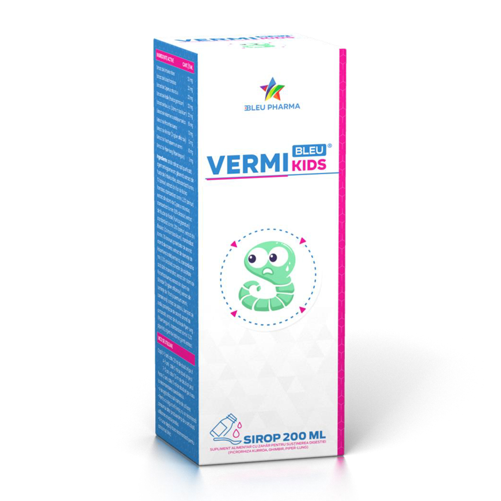 Sirop Vermi Kids Bleu, 200ml, Bleu Pharma