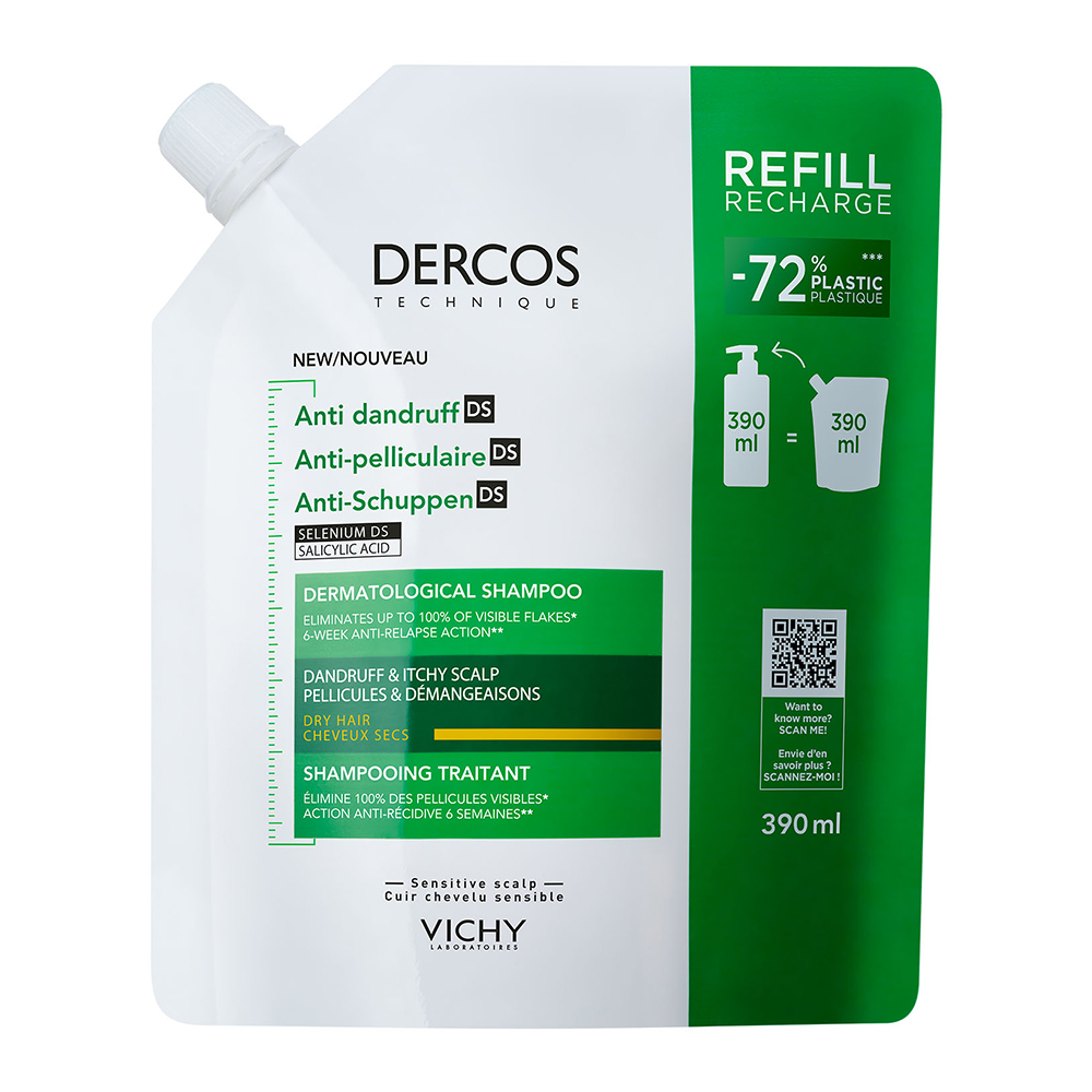 Sampon Antimatreata Par Uscat Refill Dercos, 390ml, Vichy