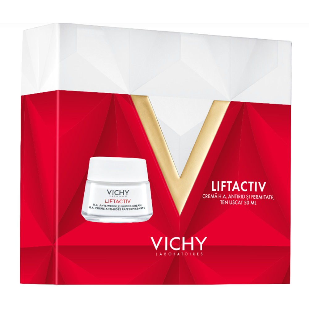 Trusa Liftactiv H.A. (Crema Antirid Fermitate Ten uscat PS, 50ml + Liftactiv Crema Noapte, 15ml), Vichy