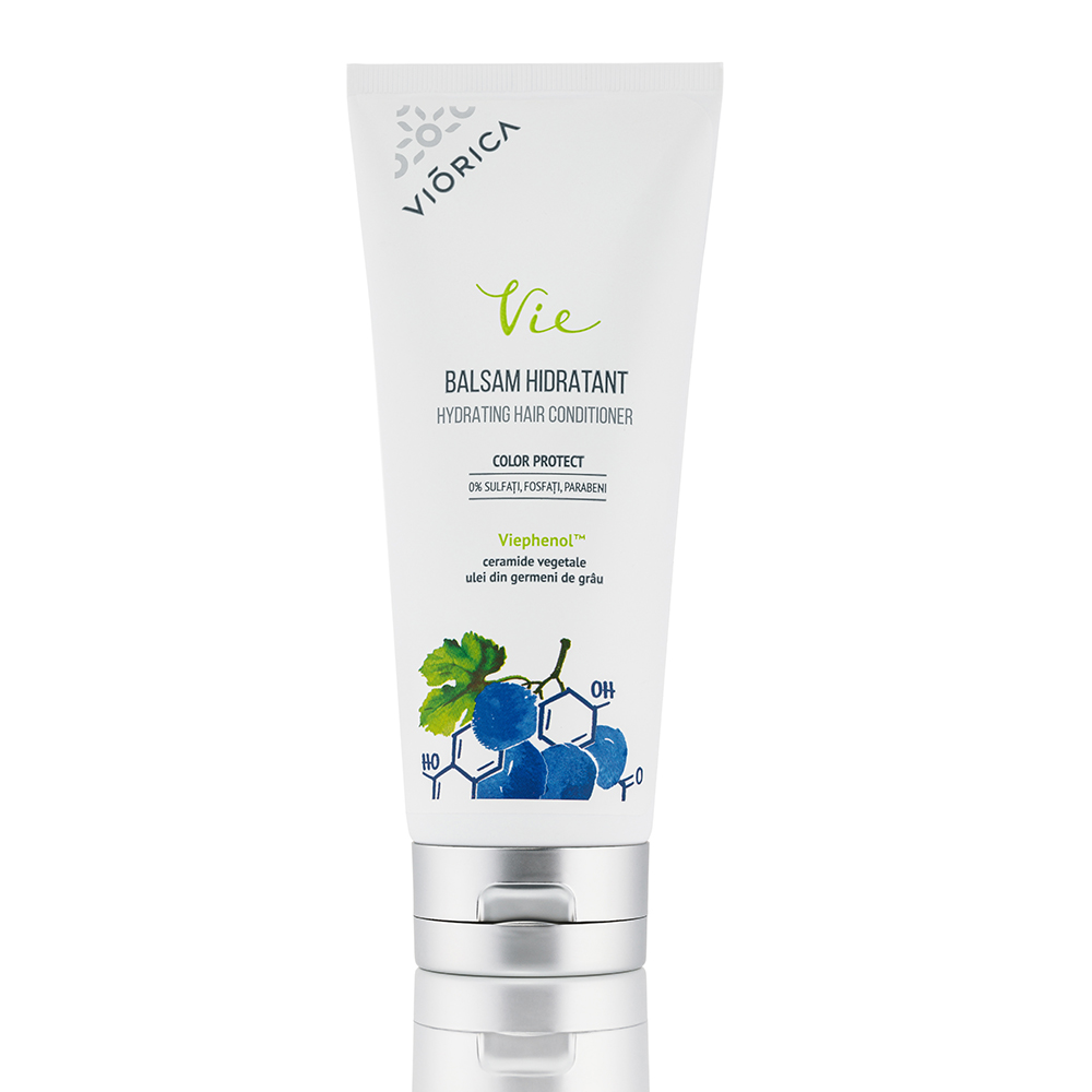 Balsam de par hidratant color protect cu ceramide vegetale si ulei din germeni de grau, 200ml, Viorica Vie