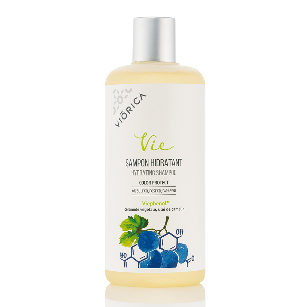 Sampon Hidratant Color Protect cu ceramide vegetale si ulei de camelia, 400ml, Viorica Vie