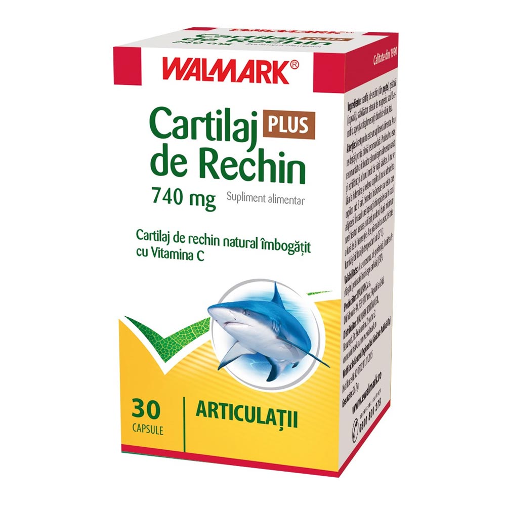 Cartilaj de Rechin Plus cu Vitamina C, 30 capsule, Walmark