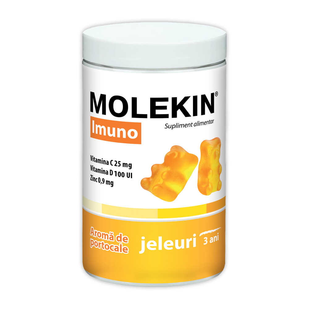 Jeleuri Molekin Imuno +3ani Aroma Portocala, 60 buc, Zdrovit