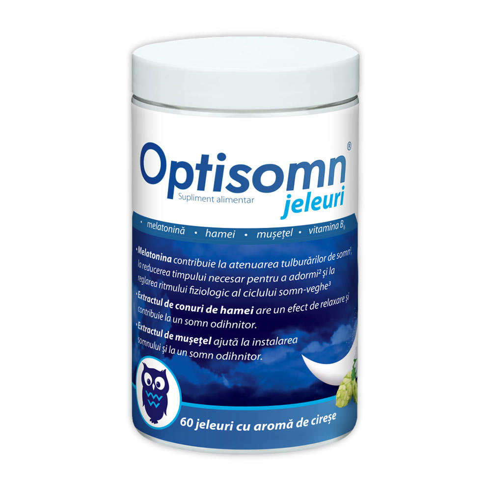Jeleuri Optisomn Aroma Cirese, 60 buc, Zdrovit