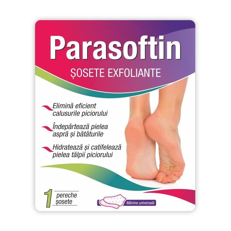 Sosete exfoliante Parasoftin, 1 pereche, Adex-Cosmetics