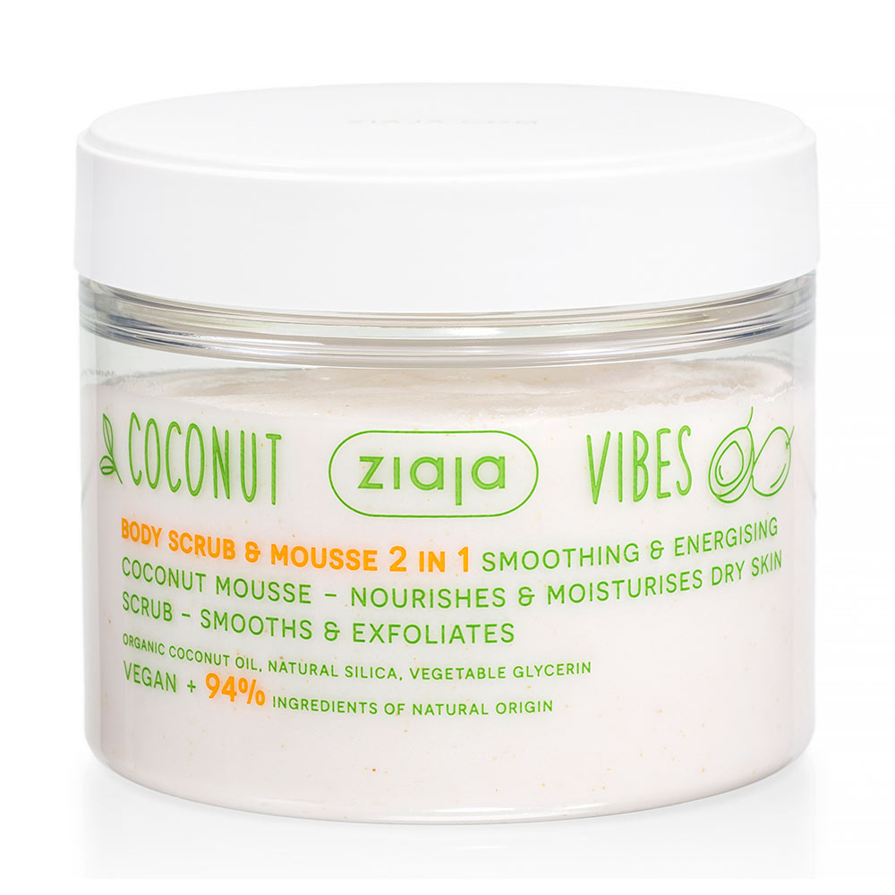 Scrub &amp; Mousse pt Corp Coconut Vibes, 270ml, Ziaja