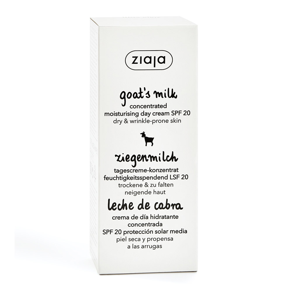 Crema hidratanta foto protectoare cu lapte de capra, SPF 20, 50 ml, Ziaja