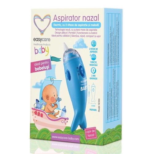 Aspirator nazal electric cu 2 viteze si melodii, Easy Care Baby