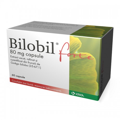 Bilobil Forte, 80 mg, 60 capsule, Krka