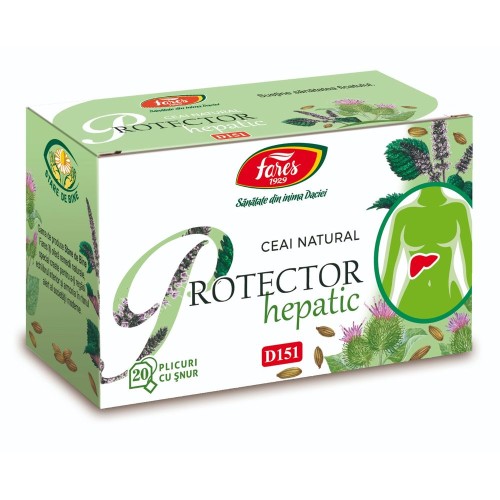 Ceai Protector Hepatic, D151, 20 plicuri, Fares