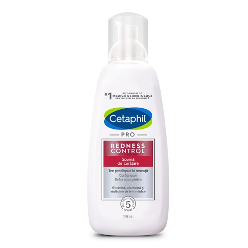 Spuma de curatare pentru fata Redness, 236ml, Cetaphil