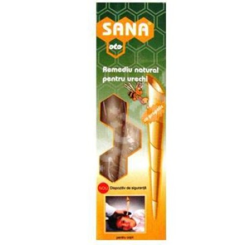 Conuri remediu natural pentru urechi copii, 2 bucati, Sana