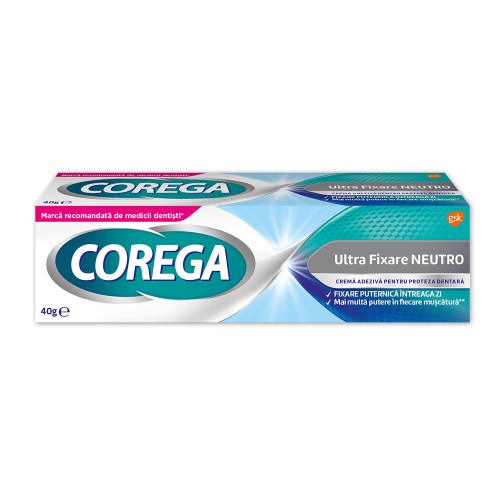 Crema adeziva pentru proteza dentara Neutro Corega, 40 g, Gsk