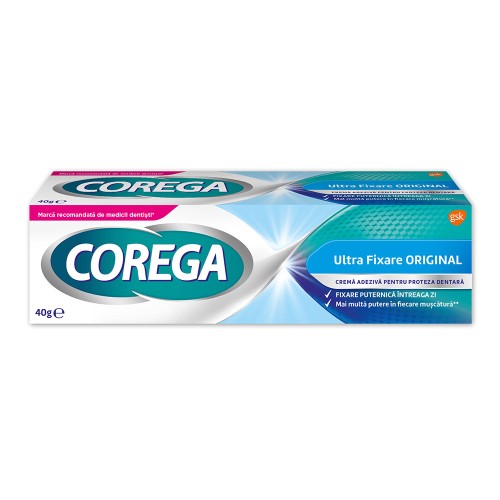 Crema adeziva pentru proteza dentara Ultra Fixare Corega, 40 g, Gsk