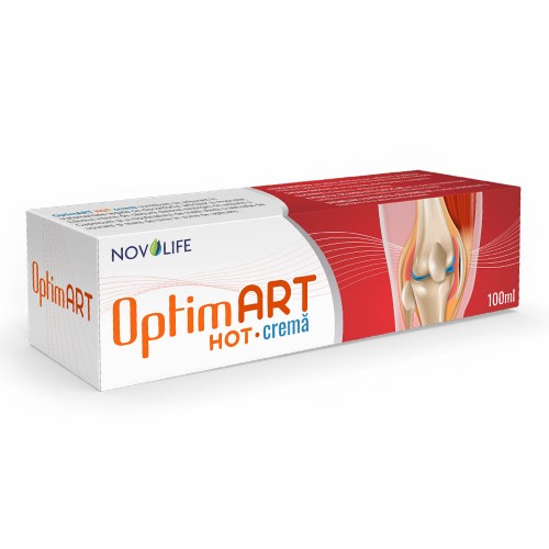 Crema pentru articulatii si dureri musculare OptimART HOT, 100 ml, Novolife