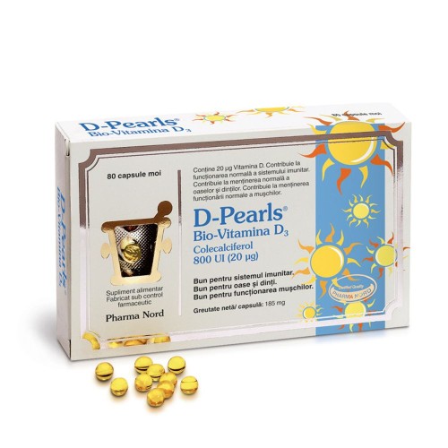 D- Pearls Bio- Vitamina D3 800 UI -cps. moi x 80 - Pharma Nord