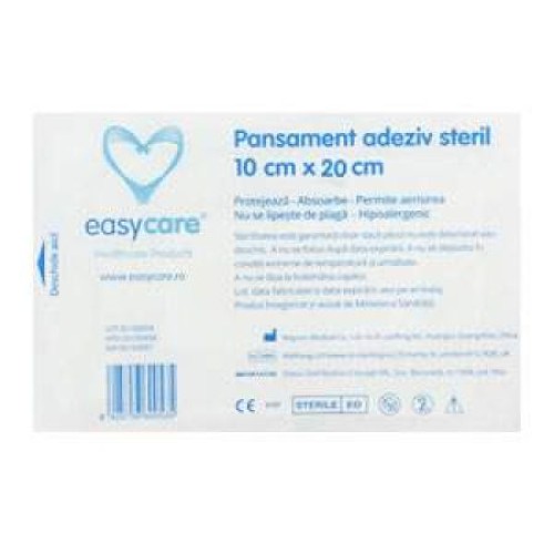 Easy Care Pansament Adeziv Steril 10 cm x 20 cm x 1