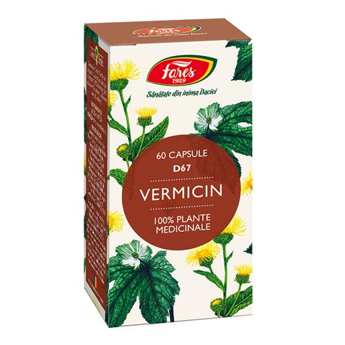 Vermicin, 60 capsule, Fares