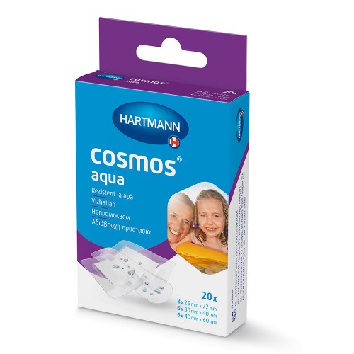 Plasturi transparenti Cosmos Aqua, 20 bucati, Hartmann