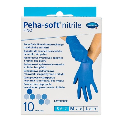 Manusi din nitril matimea S (6-7) Peha-Soft FINO (9422202), 10 bucati, Hartmann