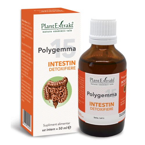 Polygemma 15, Intestin detoxifiere, 50 ml, Plant Extrakt