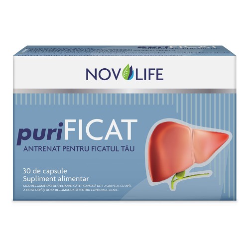 puriFICAT - Antrenat pentru Ficatul Tau, 30 capsule, Novolife