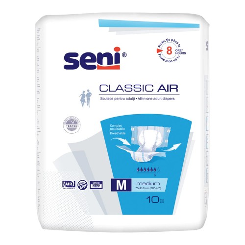 Scutece pentru adulti Classic Air Medium, 10 bucati, Seni