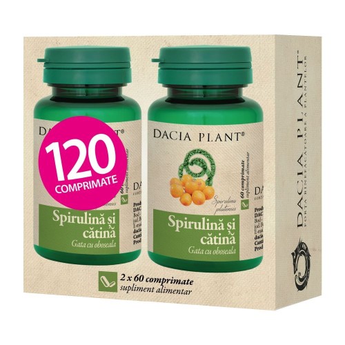 Spirulina si Catina x 60 - Dacia Plant (Oferta 1+1 Gratis)