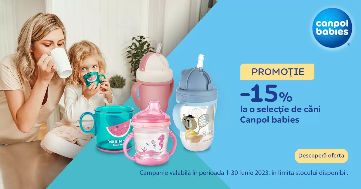 15% discount pentru selectia de cani Canpol babies