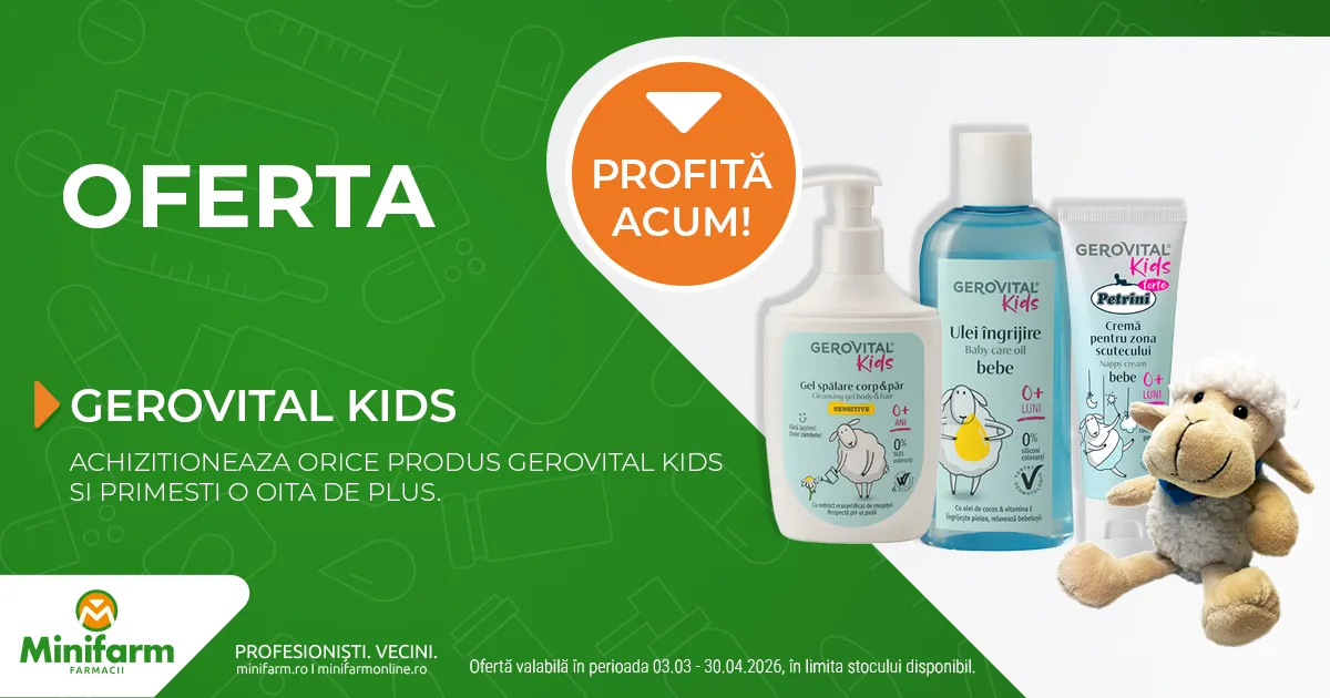 Achizitioneaza orice produs Gerovital Kids si primesti o oita de plus