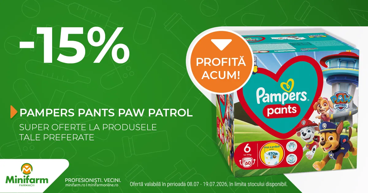 Pampers Pants - Paw Patrol - P&G - 15% reducere - 8-19.07