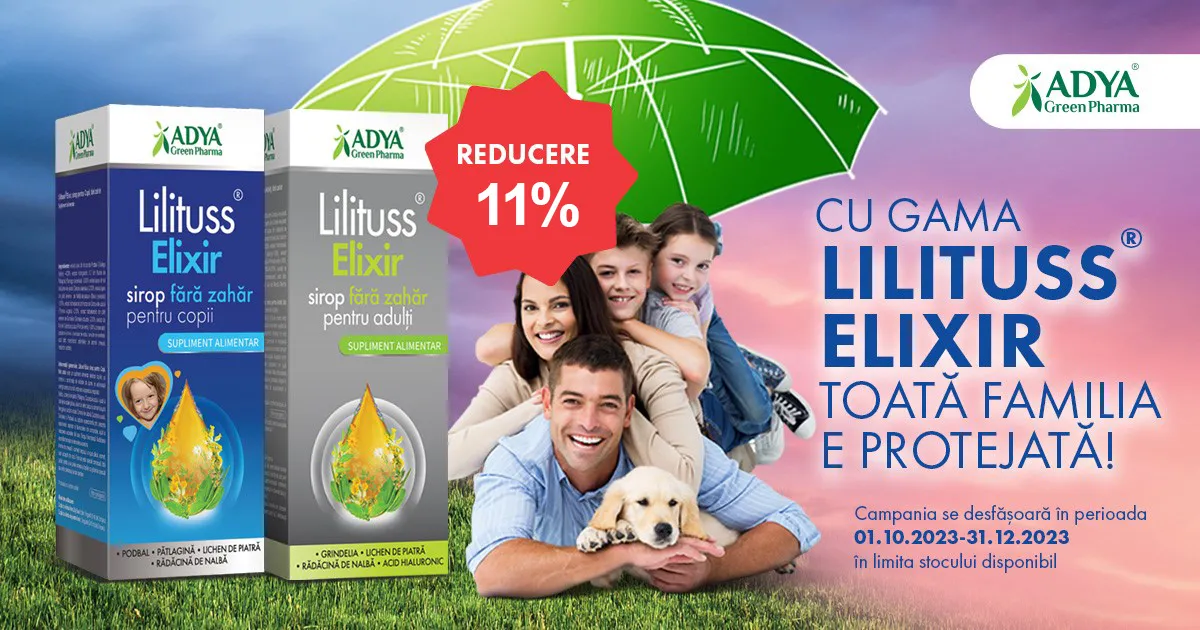 Pana la 11% reducere la produsele Lilituss Elixir selectate, de la Adya