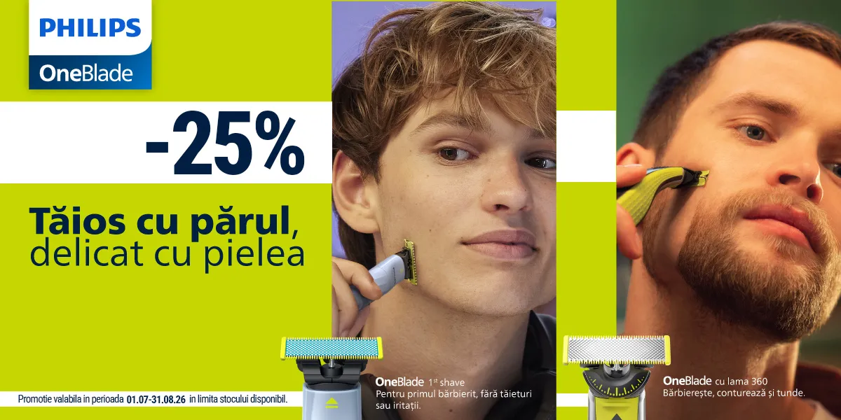 Philips OneBlade - Interbrands - 25% reducere