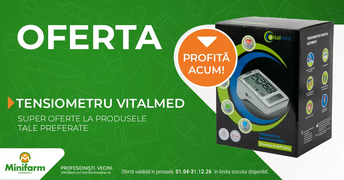 Profita de oferta la Tensiometrul VitalMed BP 126A