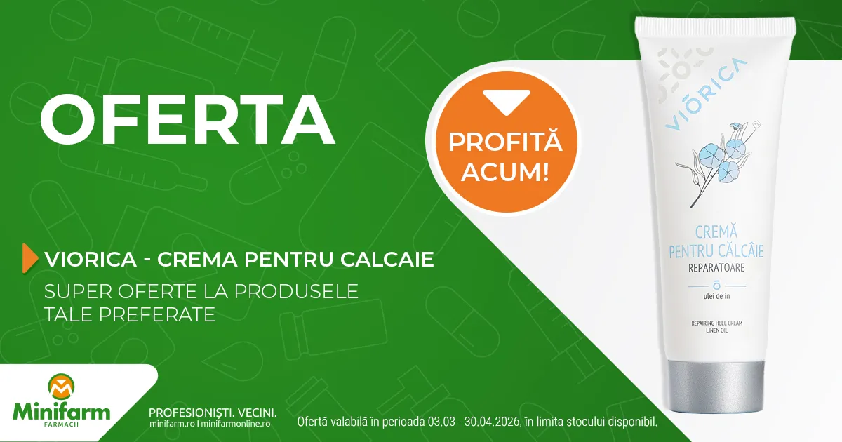 Viorica - Crema de Calcaie Reparatoare cu Ulei de In, 75ml - Oferta